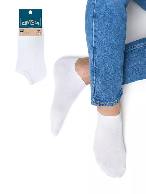 Носки мужские omsa eco 404 bianco, , 45-47 (29-31), OMSA, - 1