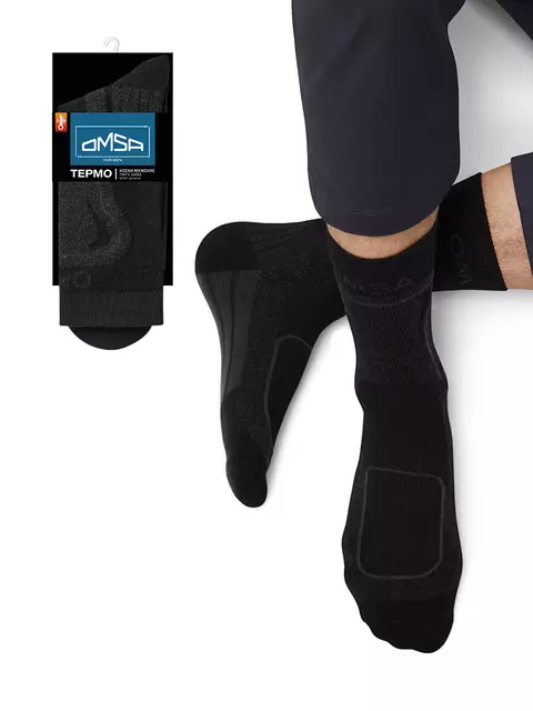Носки мужские термо omsa thermo 902 nero, , 39-41 (25-27), OMSA, - 1