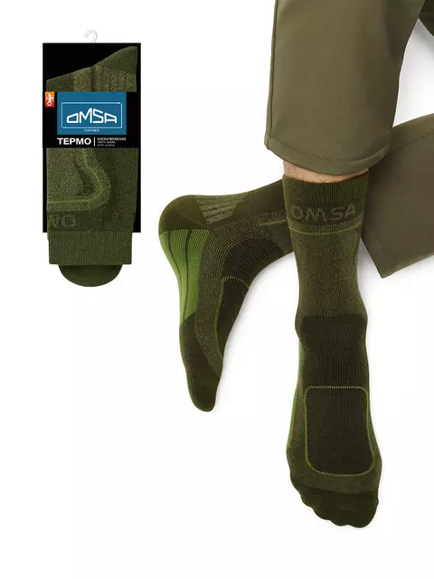 Носки мужские термо omsa thermo 902 militari, , 39-41 (25-27), OMSA, - 1