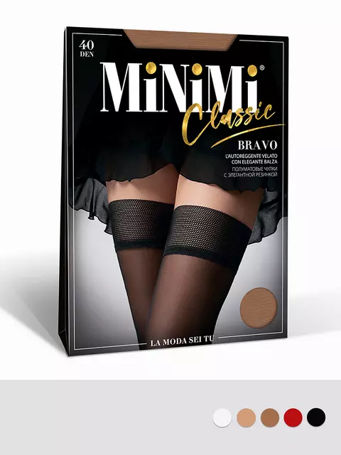 Ажурные чулки женские minimi autoreg. bravo 40 daino, , 3 (M/L), MINIMI, - 2
