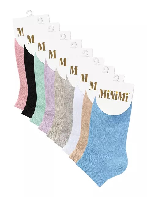 Носки женские minimi mini cotone 1201 azzurro, , 35-38 (23-25), MINIMI, - 2