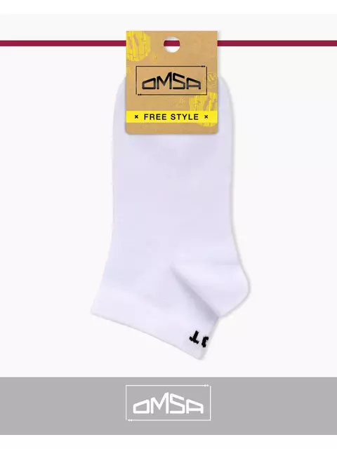 Носки мужские omsa freestyle 605 bianco, , 45-47 (29-31), OMSA, - 3