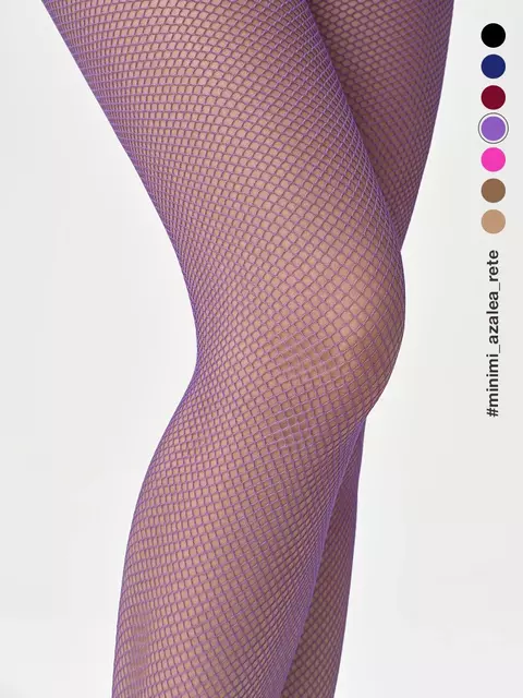 Колготки с открытыми бедрами в сетку minimi azalea rete viola, , 4 (L/XL), MINIMI, - 4