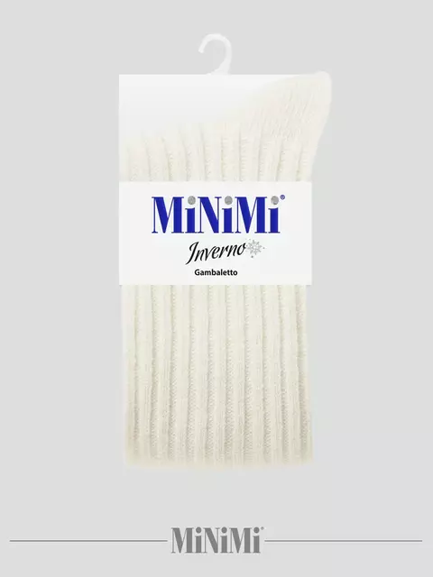 Гольфы женские с шерстью minimi gamb. lana velluto 260 avorio, , 39-41 (25-27), MINIMI, - 2