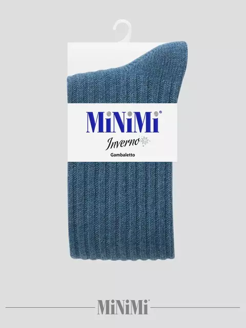Гольфы женские с шерстью minimi gamb. lana velluto 260 jeans, , 39-41 (25-27), MINIMI, - 2