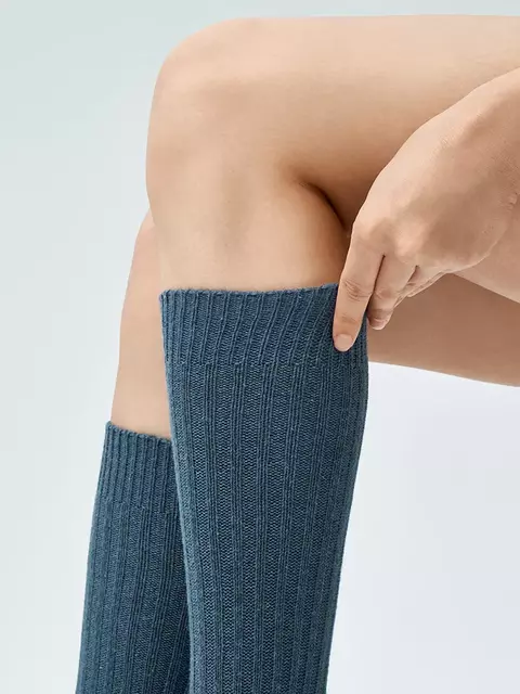 Гольфы женские с шерстью minimi gamb. lana velluto 260 jeans, , 39-41 (25-27), MINIMI, - 3