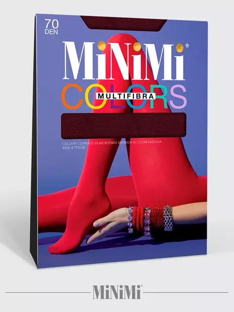 Колготки женские minimi multifibra colors 70 3d mora, , 2, MINIMI, - 2
