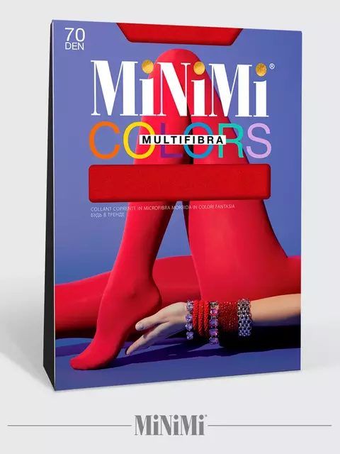 Колготки женские minimi multifibra colors 70 3d rosso mosto, , 5, MINIMI, - 2