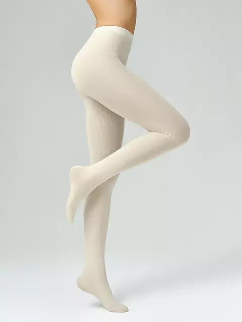 Колготки женские omsa cotton soft 160 avorio, , 2, OMSA, - 4