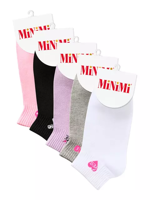 Женские укороченные носки с рисунком «love story» minimi trend 4213 nero, , 39-41 (25-27), MINIMI, - 2