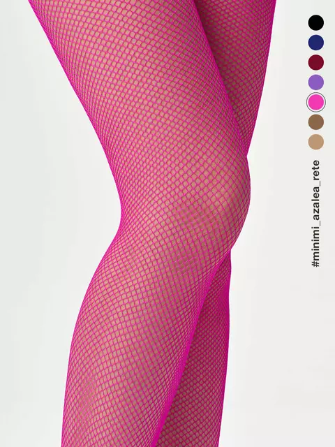 Колготки с открытыми бедрами в сетку minimi azalea rete fuxia, , 4 (L/XL), MINIMI, - 5