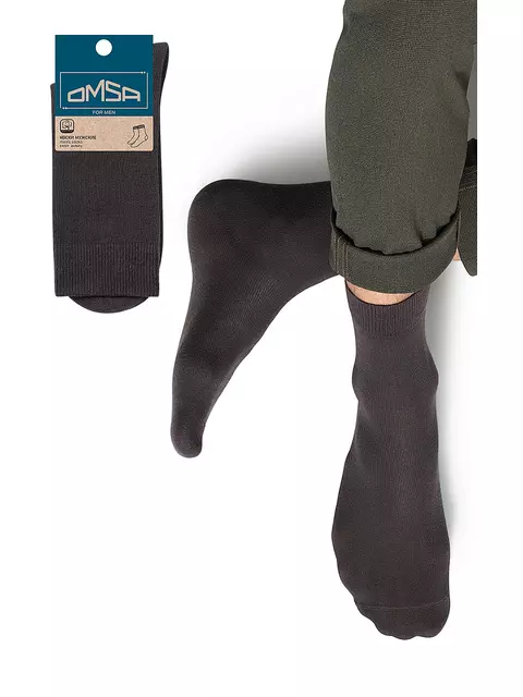 Мужские классические всесезонные носки omsa eco 401 caffe, , 39-41 (25-27), OMSA, - 1
