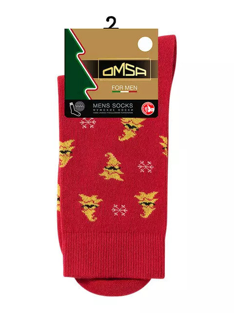 Носки мужские omsa style 512 rosso, , 42-44 (27-29), OMSA, - 4