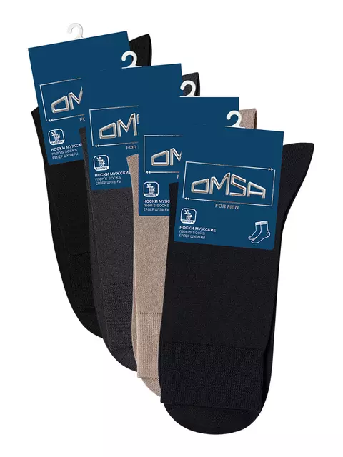 Носки из бамбука omsa classic 205 grigio scuro, , 39-41 (25-27), OMSA, - 2