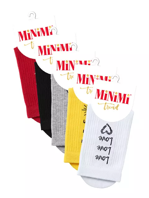 Высокие женские носки с актуальным рисунком minimi trend 4216 giallo, , 39-41 (25-27), MINIMI, - 2