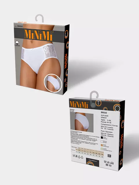 Трусы слипы женские макси из кружева minimi bo242 slip maxi celeste, , 46 (M), MINIMI, - 2