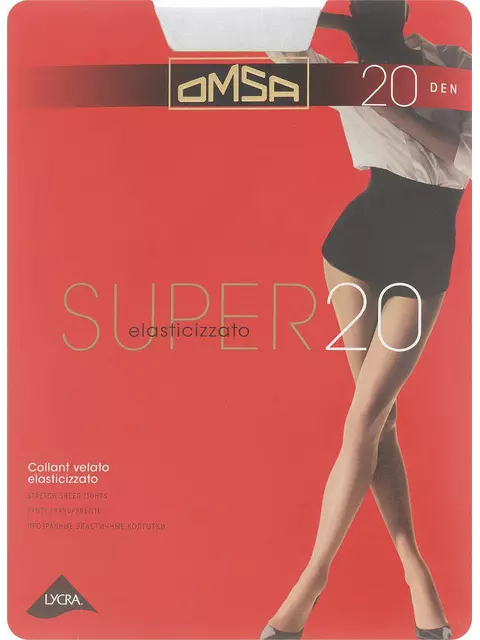 Колготки женские omsa super 20 bianco, , 4, OMSA, - 1
