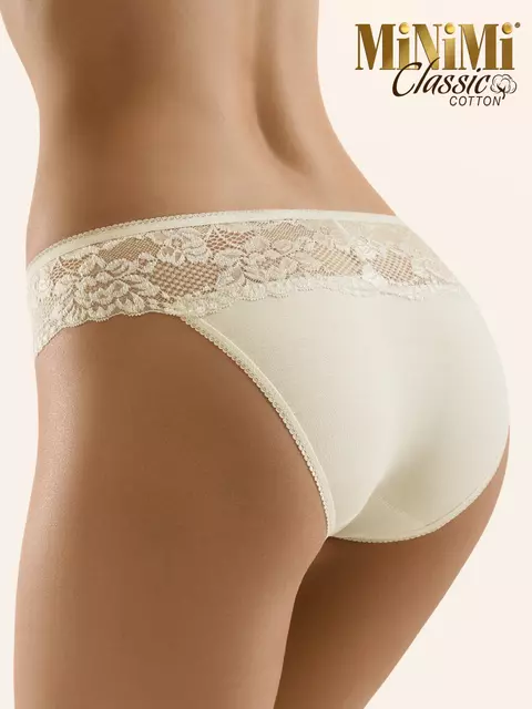 Трусы женские слипы с кружевом minimi bo223 slip avorio, , 52 (2XL), MINIMI, - 2