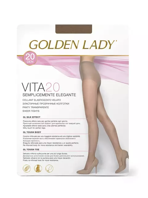 Колготки женские golden lady vita 20 melon, , 4, GOLDEN LADY, - 2
