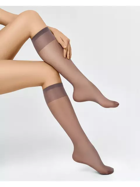 Гольфы женские (2 пары) minimi elastic 20 fumo, , (ONE SIZE), MINIMI, - 5