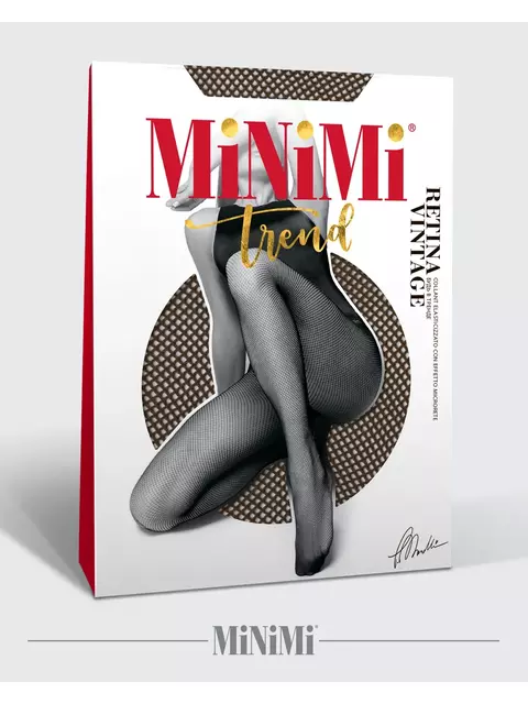 Колготки в мелкую сетку minimi retina avorio, , 4 (L/XL), MINIMI, - 1