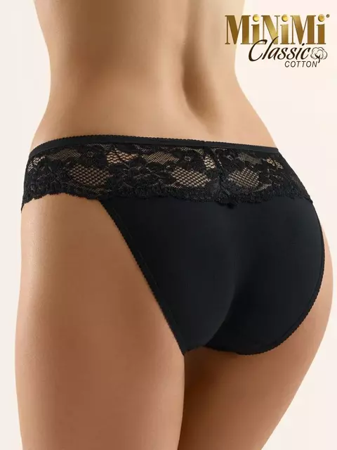 Трусы женские слипы с кружевом minimi bo223 slip nero, , 50 (XL), MINIMI, - 3