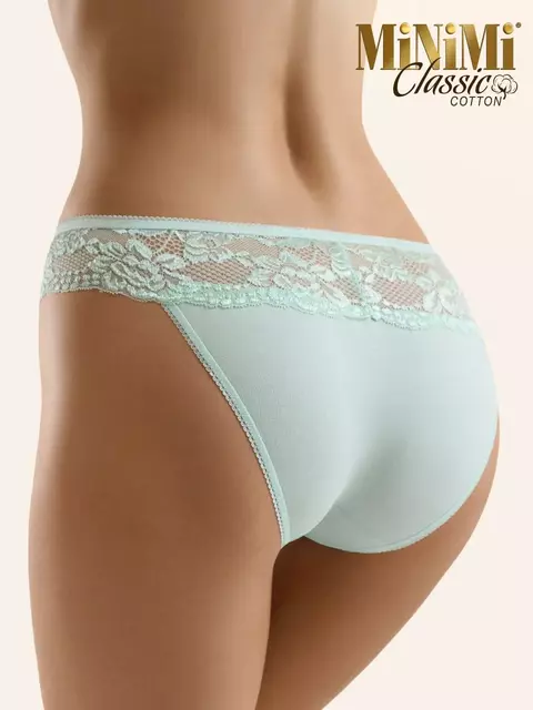 Трусы женские слипы с кружевом minimi bo223 slip menta, , 48 (L), MINIMI, - 2