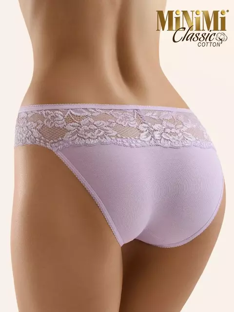Трусы женские слипы с кружевом minimi bo223 slip lilla, , 48 (L), MINIMI, - 2