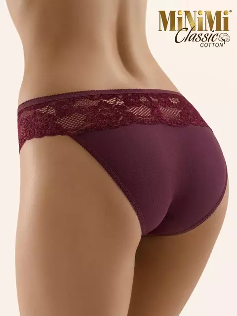 Трусы женские слипы с кружевом minimi bo223 slip borgogna, , 42 (XS), MINIMI, - 2