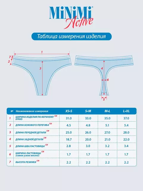 Бесшовные трусы женские «стринги» minimi ma211 string indigo, , 44/46 (S/M), MINIMI, - 5