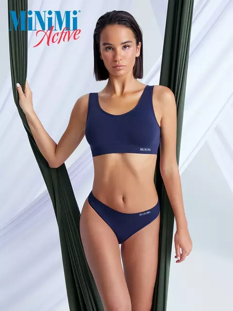 Бесшовные трусы женские «стринги» minimi ma211 string blu notte, , 48/50 (L/XL), MINIMI, - 2