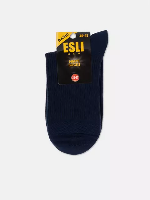 Носки мужские esli basic 18с-6/1спе 169 темно-синий, 18С-6/1СПЕ, 43-45 (27-29), ESLI,  - 2