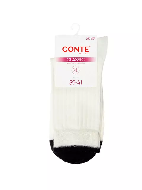 Носки женские conte classic 785 молочный-черный, 25С-32СП, 36-38 (23-25), CONTE ELEGANT,  - 2