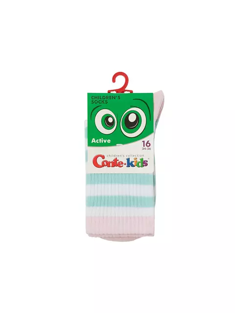Удлиненные носки conte-kids active 1018 бледно-бирюзовый, 20С-167СП, 20, CONTE-KIDS,  - 2