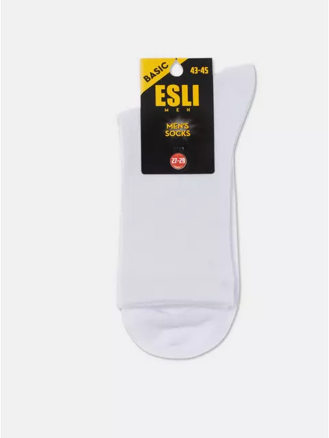 Носки мужские esli basic 18с-6/1спе 169 белый, 18С-6/1СПЕ, 40-42 (25-27), ESLI,  - 2