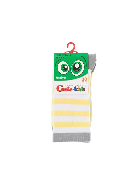Удлиненные носки conte-kids active 1018 желтый, 20С-167СП, 20, CONTE-KIDS,  - 2
