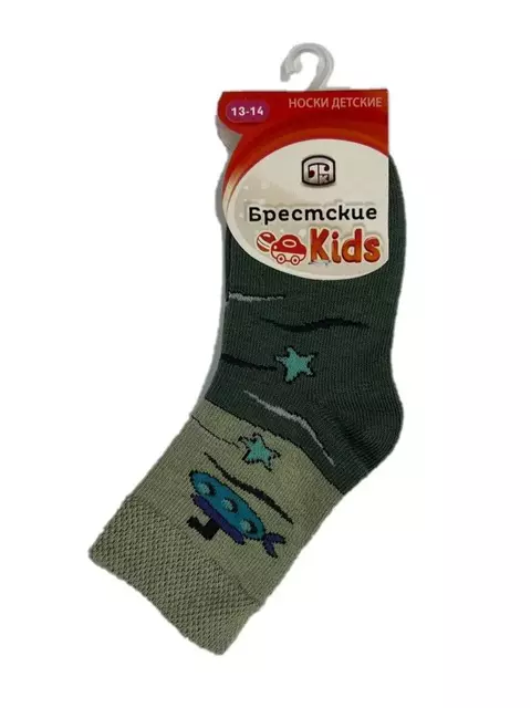 Носки детские брестские kids 3081 (рисунок) оливковый, 14С3081, 13-14, БРЕСТСКИЕ,  - 1