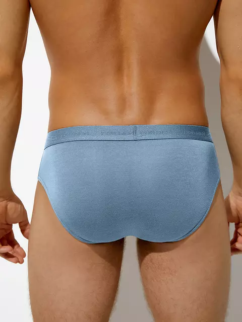 Мужские трусы слипы omsa viscose omb 3224 ice blue, , 46 (M), OMSA, - 4