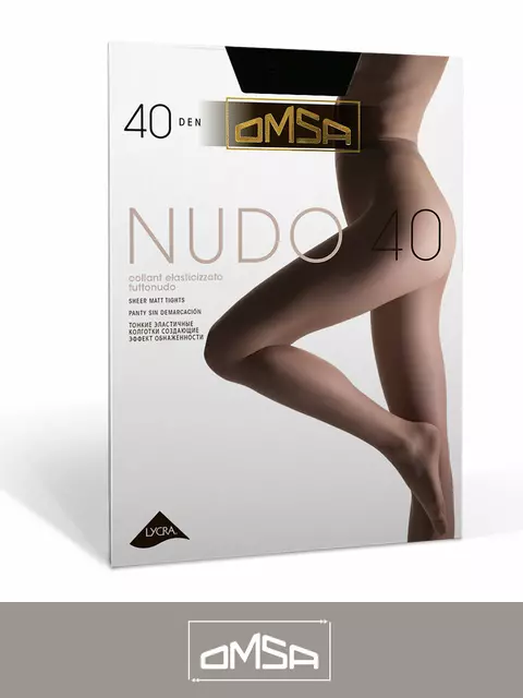 Колготки женские omsa nudo 40 nero, , 4, OMSA, - 1