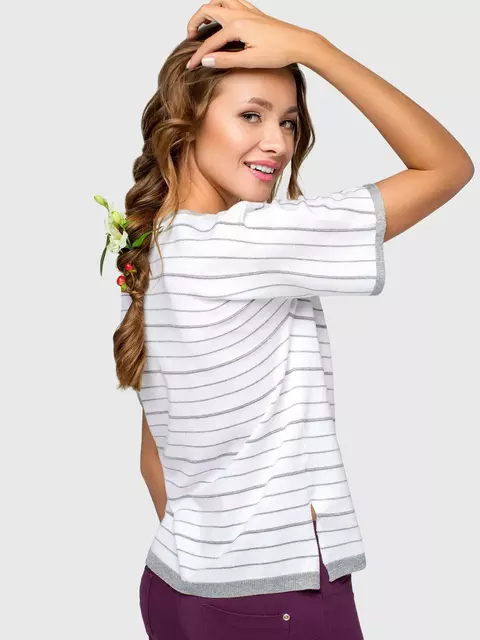 Джемпер женский conte вязаный ldk 016 белый, 16С-108СП, 158,164-88, CONTE ELEGANT,  - 2