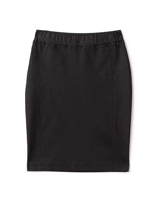 Юбка-карандаш женская с напылением "под кожу" gloria nero, 18С-598ТСП, 170-84-90/XS, CONTE ELEGANT,  - 2