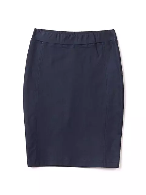 Юбка-карандаш женская с напылением "под кожу" gloria navy, 18С-598ТСП, 170-88-94/S, CONTE ELEGANT,  - 4