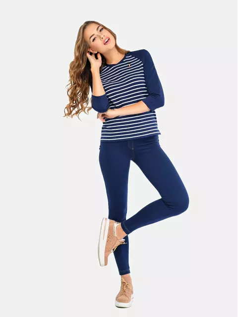 Джемпер женский conte ld 627 синий-белый, 16С-236ТСП, 170,176-88, CONTE ELEGANT,  - 3