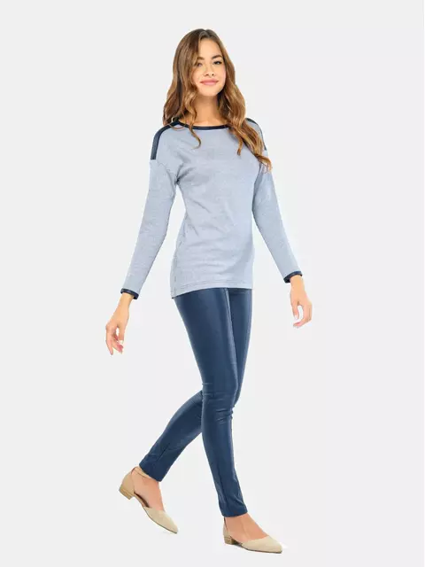 Джемпер женский conte ld 670 белый-синий, 17С-287ТСП, 158,164-88, CONTE ELEGANT,  - 3