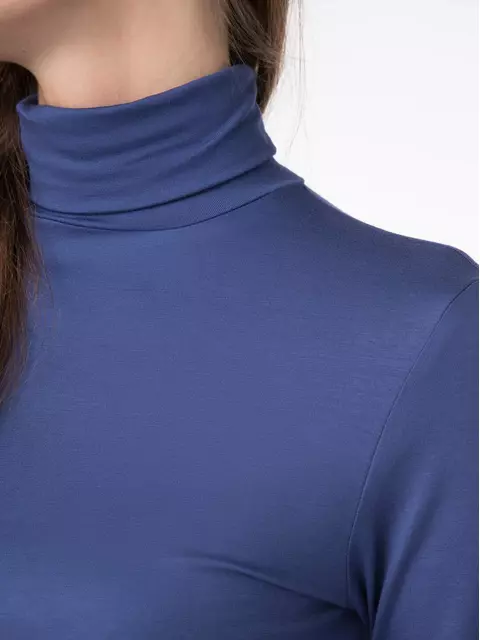 Классическая водолазка из вискозы "ощущение шелка" 820 denim, 18С-507ТСП, 170-84, CONTE ELEGANT,  - 3