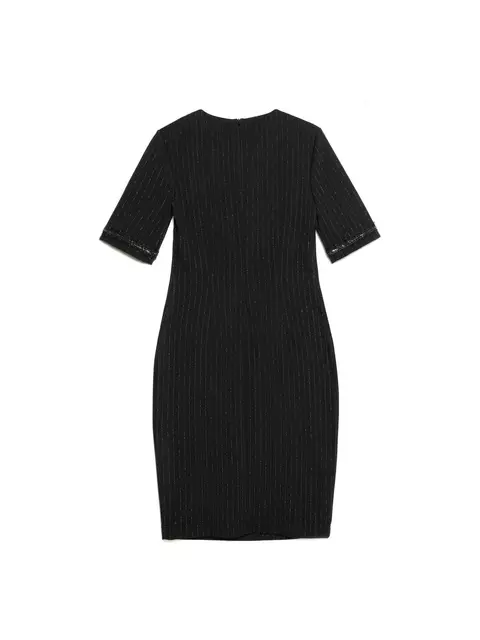 Женское платье-футляр с легким мерцанием люрекса lpl 1039 conte elegant shiny black, 19С-828ТСП, 164-96-102, CONTE ELEGANT,  - 4