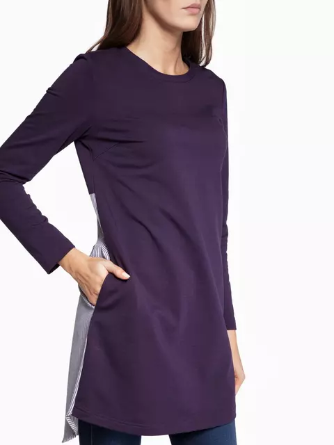 Стильная туника conte с имитацией рубашки 831 grape purple, 18С-518ТСП, 170-84-90, CONTE ELEGANT,  - 1