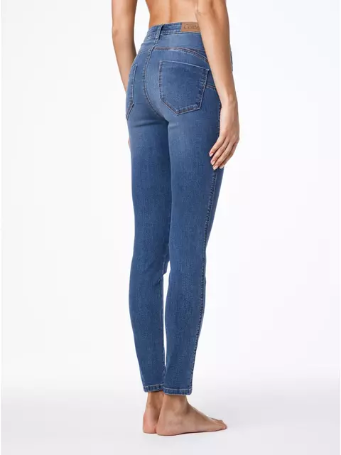 Моделирующие женские джинсы push up с высокой посадкой con-41 синий, CON-41, 170-90/XS, CONTE ELEGANT,  - 2