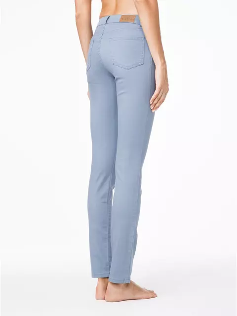 Классические женские прямые джинсы с эффектом "мгновенная коррекция живота" con-43g серый, CON-43G, 164-106/XL, CONTE ELEGANT,  - 2