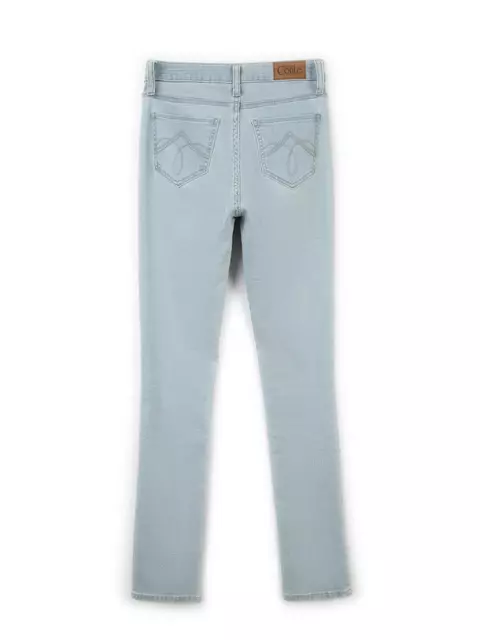 Ультракомфортные женские прямые джинсы с высокой посадкой con-45 голубой, CON-45, 170-90/XS, CONTE ELEGANT,  - 3